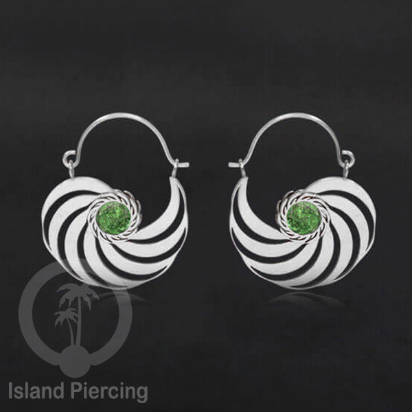 Anting stainless warna silver dengan banyak pilihan warna epoxy