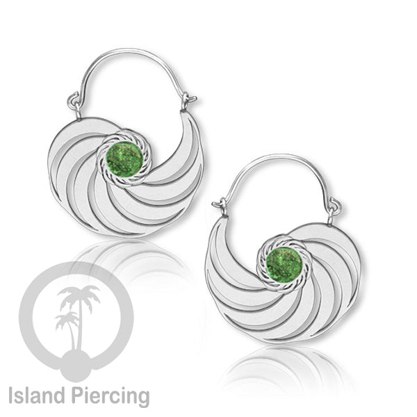 Anting stainless warna silver dengan banyak pilihan warna epoxy