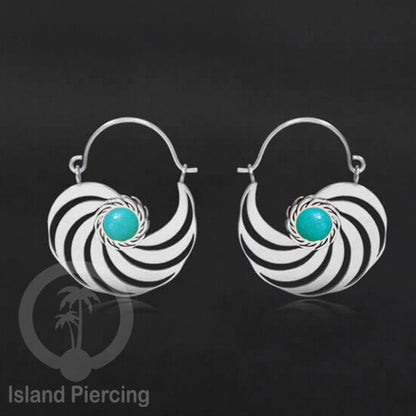 Anting stainless warna silver dengan banyak pilihan warna epoxy