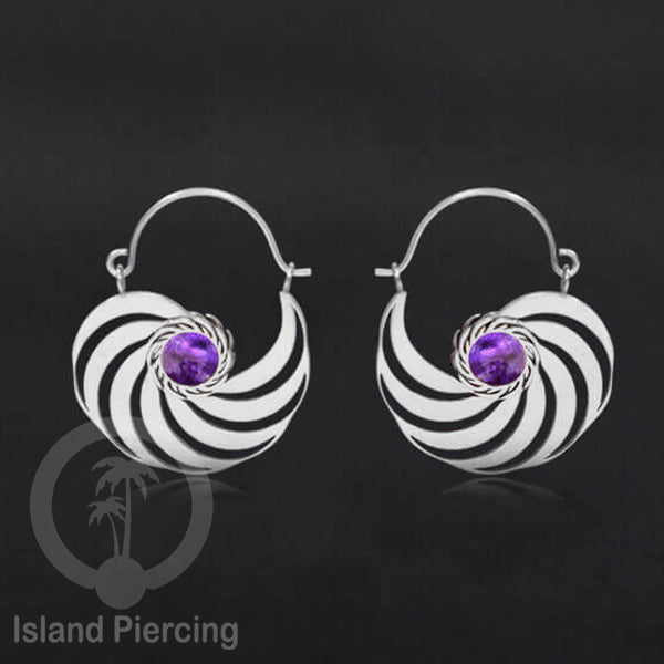 Anting stainless warna silver dengan banyak pilihan warna epoxy