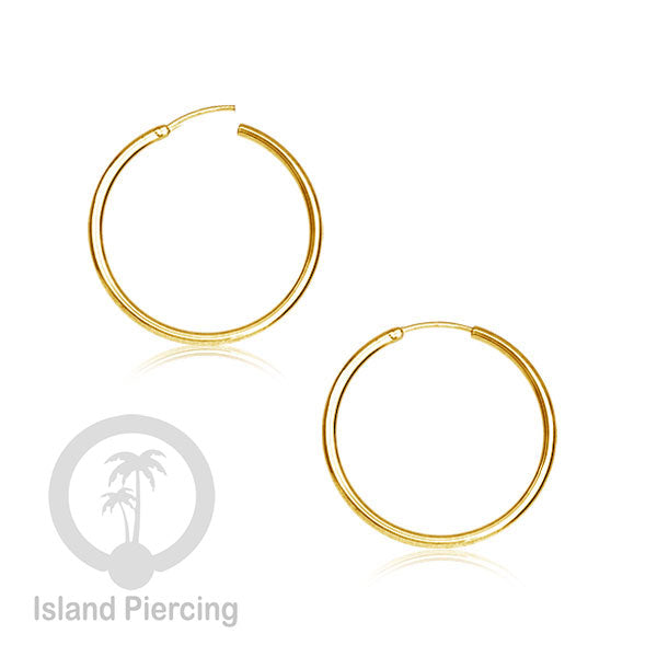 Anting Hoop stainless polos warna Gold