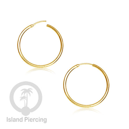 Anting Hoop stainless polos warna Gold