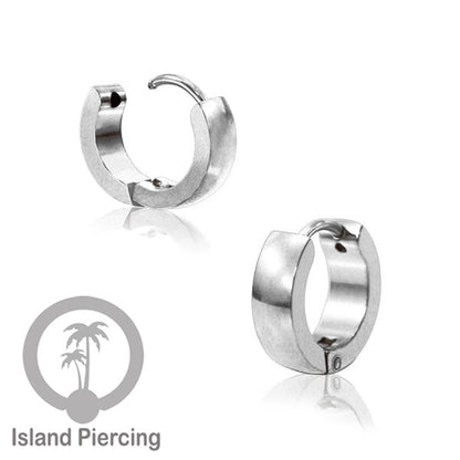 Anting Hoop stainless steel Huggies warna gold dan silver desain menarik
