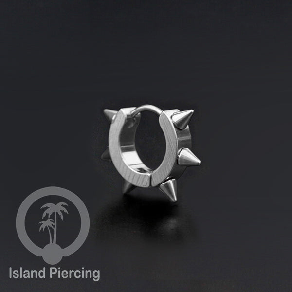 Anting Hoop stainless steel Huggies warna gold dan silver desain menarik