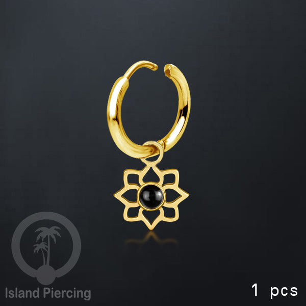 Anting Hoop warna emas dengan liontin, perhiasan dekoratif, berisi warna epoksi atau kristal zirkonia