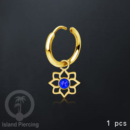 Anting Hoop warna emas dengan liontin, perhiasan dekoratif, berisi warna epoksi atau kristal zirkonia