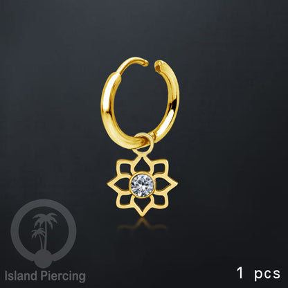 Anting Hoop warna emas dengan liontin, perhiasan dekoratif, berisi warna epoksi atau kristal zirkonia