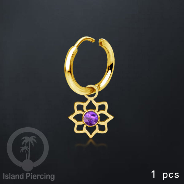 Anting Hoop warna emas dengan liontin, perhiasan dekoratif, berisi warna epoksi atau kristal zirkonia