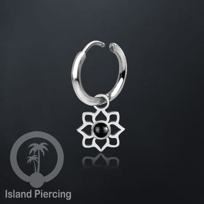 Anting Hoop warna Silver dengan Charm, Hiasan Perhiasan, berisi warna epoxy atau Kristal Zirconia