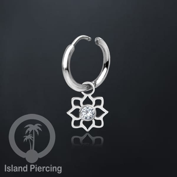 Anting Hoop warna Silver dengan Charm, Hiasan Perhiasan, berisi warna epoxy atau Kristal Zirconia