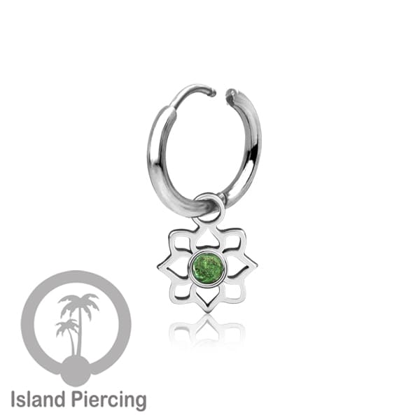 Anting Hoop warna Silver dengan Charm, Hiasan Perhiasan, berisi warna epoxy atau Kristal Zirconia