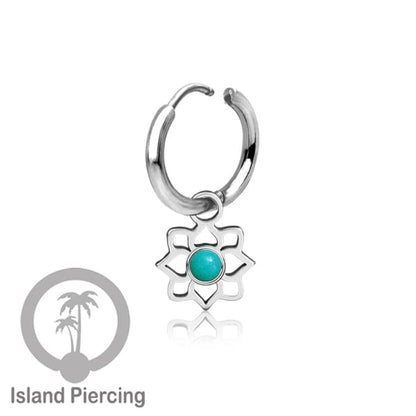 Anting Hoop warna Silver dengan Charm, Hiasan Perhiasan, berisi warna epoxy atau Kristal Zirconia