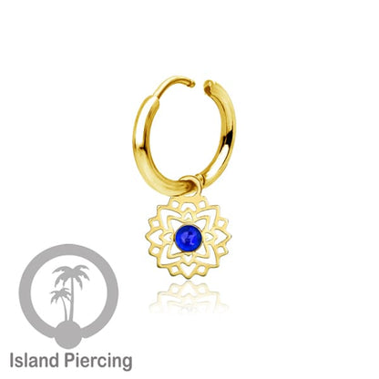 Anting Hoop warna gold dengan Hiasan Perhiasan kecil, Charm, berisi warna epoxy atau Kristal Zirconia