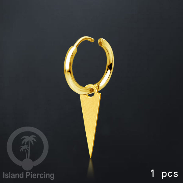 Anting Hoop stainless steel dengan Hiasan Perhiasan dengan spike pilihan 3 ukuran
