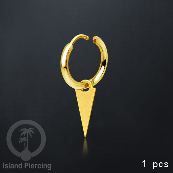 Anting Hoop stainless steel dengan Hiasan Perhiasan dengan spike pilihan 3 ukuran
