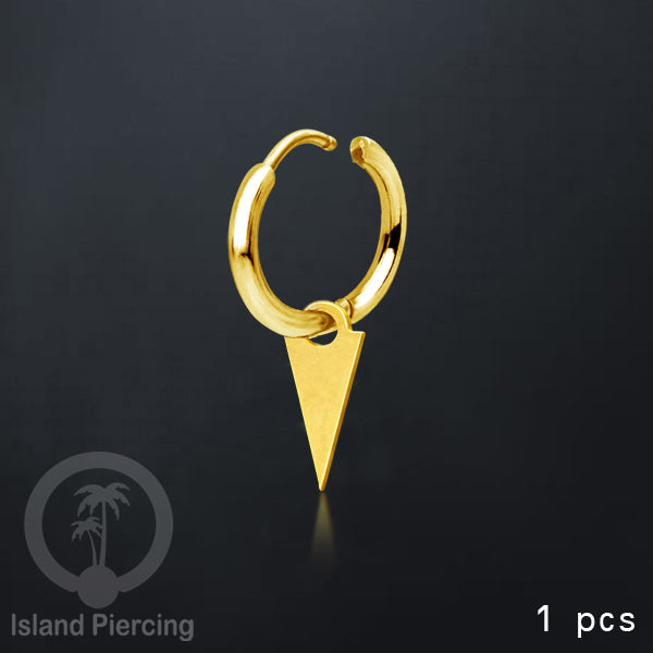 Anting Hoop stainless steel dengan Hiasan Perhiasan dengan spike pilihan 3 ukuran