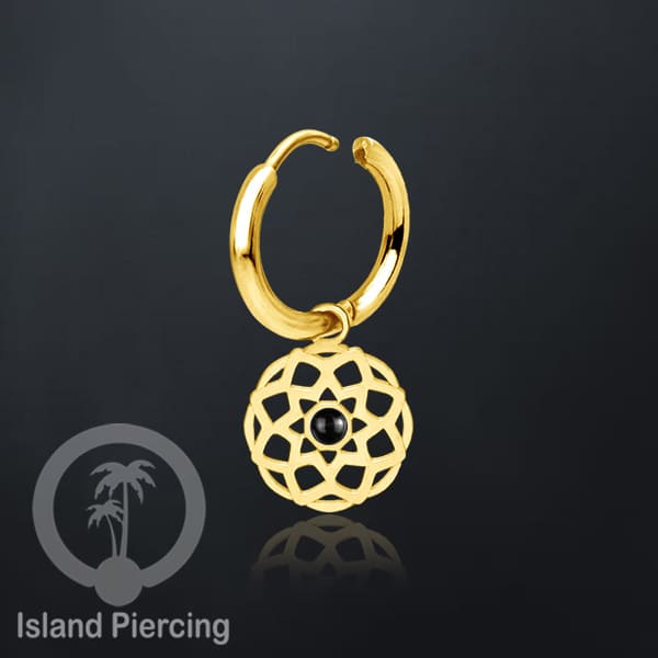 Anting Hoop warna Gold dengan Hiasan Perhiasan kecil, Charm, berisi warna Epoxy yang kualitas tinggi