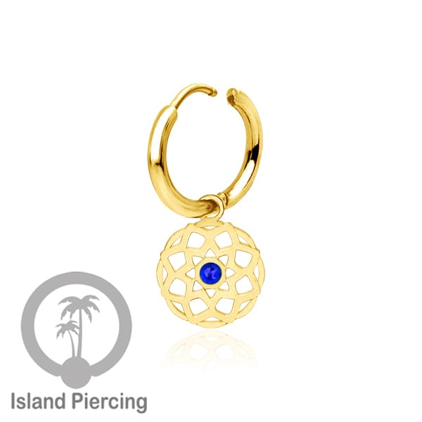 Anting Hoop warna Gold dengan Hiasan Perhiasan kecil, Charm, berisi warna Epoxy yang kualitas tinggi