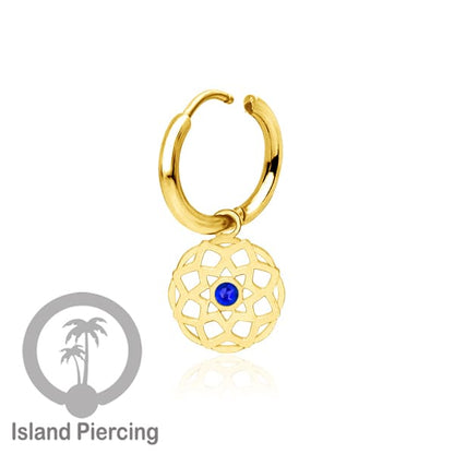 Anting Hoop warna Gold dengan Hiasan Perhiasan kecil, Charm, berisi warna Epoxy yang kualitas tinggi