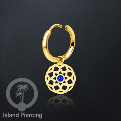 Anting Hoop warna Gold dengan Hiasan Perhiasan kecil, Charm, berisi warna Epoxy yang kualitas tinggi