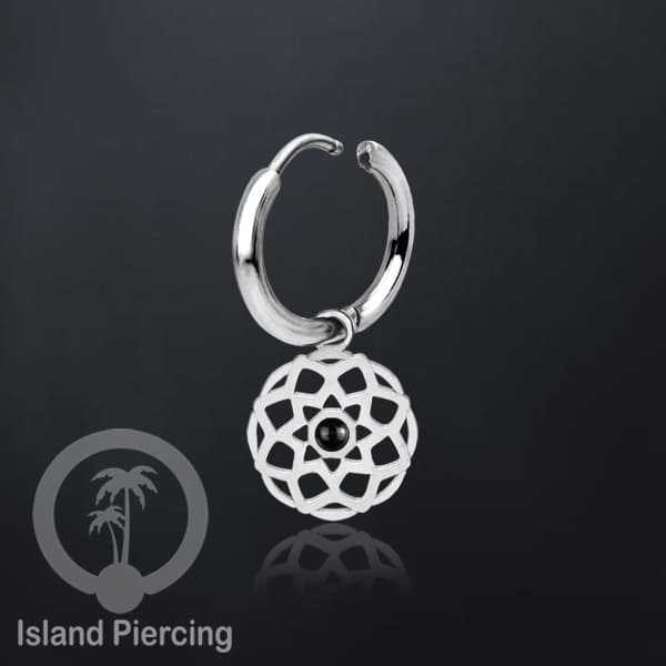 Anting Hoop warna Silver dengan Hiasan Perhiasan kecil, Charm, berisi warna Epoxy yang kualitas tinggi