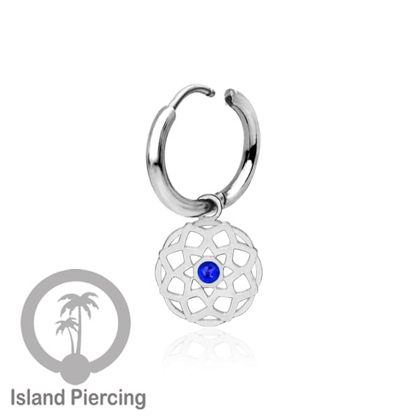 Anting Hoop warna Silver dengan Hiasan Perhiasan kecil, Charm, berisi warna Epoxy yang kualitas tinggi
