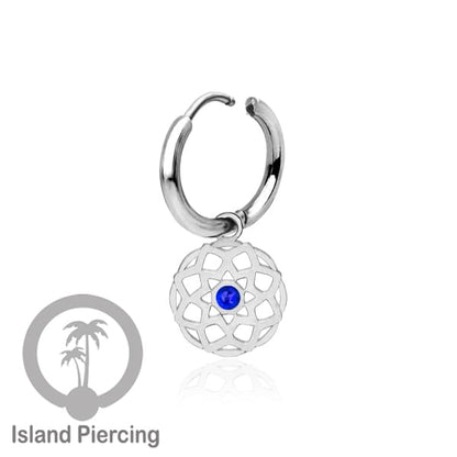 Anting Hoop warna Silver dengan Hiasan Perhiasan kecil, Charm, berisi warna Epoxy yang kualitas tinggi