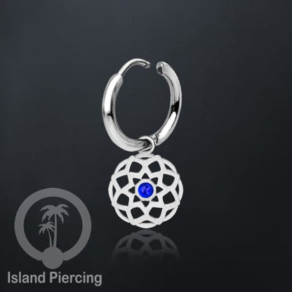 Anting Hoop warna Silver dengan Hiasan Perhiasan kecil, Charm, berisi warna Epoxy yang kualitas tinggi
