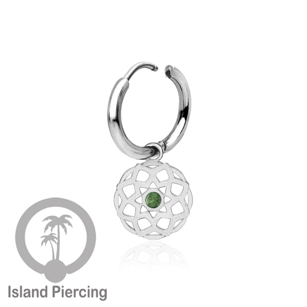 Anting Hoop warna Silver dengan Hiasan Perhiasan kecil, Charm, berisi warna Epoxy yang kualitas tinggi