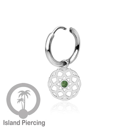 Anting Hoop warna Silver dengan Hiasan Perhiasan kecil, Charm, berisi warna Epoxy yang kualitas tinggi