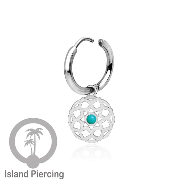 Anting Hoop warna Silver dengan Hiasan Perhiasan kecil, Charm, berisi warna Epoxy yang kualitas tinggi