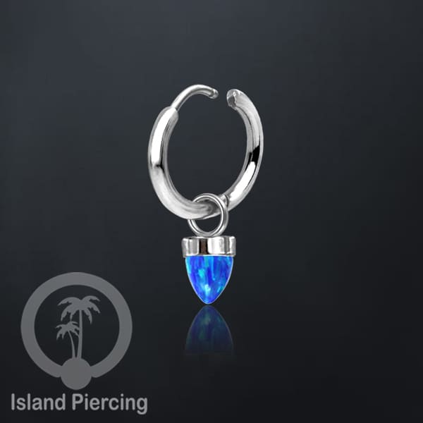Anting Hoop warna silver dengan Hiasan Perhiasan kecil, Charm, batu atau kaca bentuk peluru sangat popular