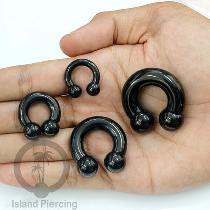 Anting Circular Barbell Piercing Stainless ukuran medium sampai besar