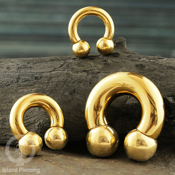 Anting Circular Barbell Piercing Stainless ukuran medium sampai besar