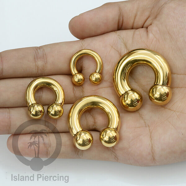 Anting Circular Barbell Piercing Stainless ukuran medium sampai besar