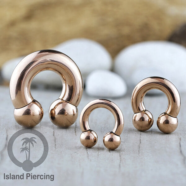 Anting Circular Barbell Piercing Stainless ukuran medium sampai besar