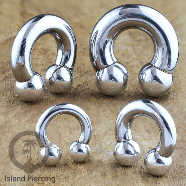 Anting Circular Barbell Piercing Stainless ukuran medium sampai besar