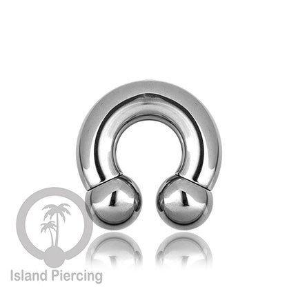 Anting Circular Barbell Piercing Stainless ukuran medium sampai besar