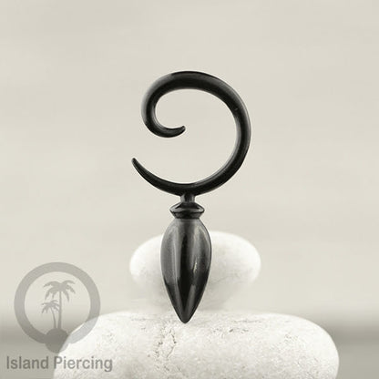 Tindik Telinga Stainless Steel Ear Weight warna silver dan black