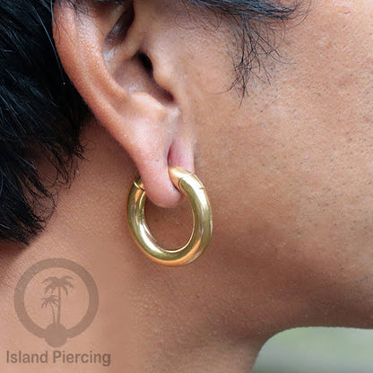 Tindik Telinga Stainless Steel Ear Weight model Clicker Ring sistem magnetik