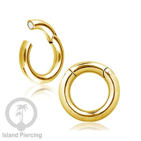 Tindik Telinga Stainless Steel Ear Weight model Clicker Ring sistem magnetik