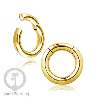 Tindik Telinga Stainless Steel Ear Weight model Clicker Ring sistem magnetik