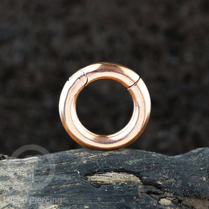 Tindik Telinga Stainless Steel Ear Weight model Clicker Ring sistem magnetik