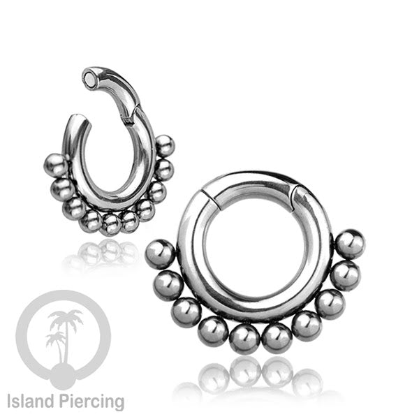 Tindik Telinga Stainless Steel Ear Weight warna silver dan black