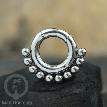 Tindik Telinga Stainless Steel Ear Weight warna silver dan black