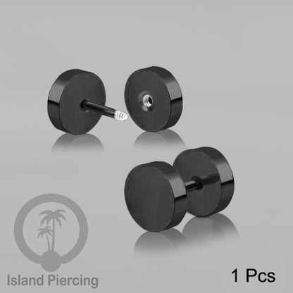 Steker baja tahan karat palsu warna hitam 4-10mm