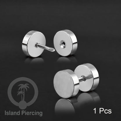 Steker baja tahan karat palsu warna perak 4-10mm