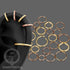 Anting Stainless Piercing Segment ring banyak pilihan ukuran Gold & Rose gold