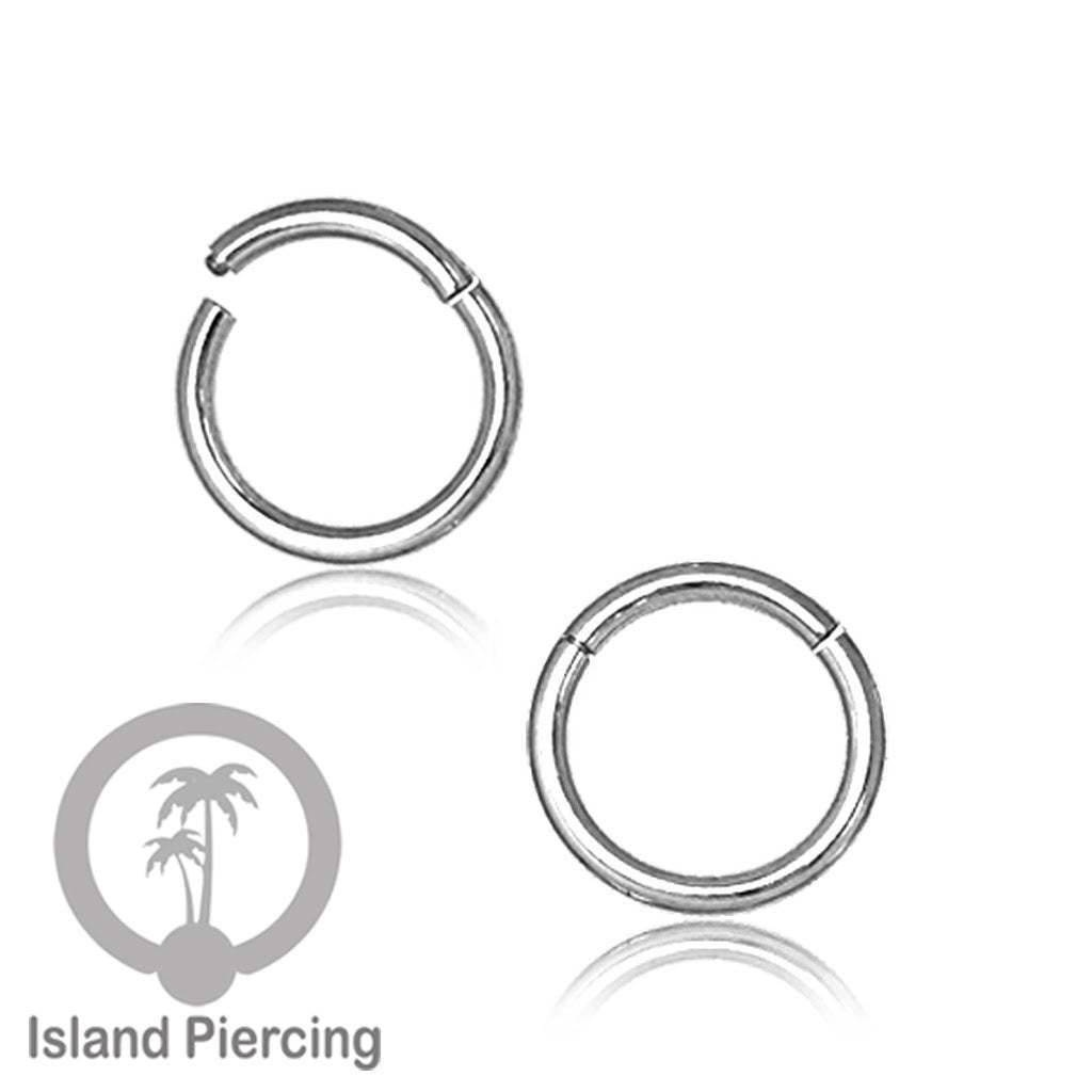 Anting Stainless Piercing Segment ring banyak pilihan ukuran silver &amp; black