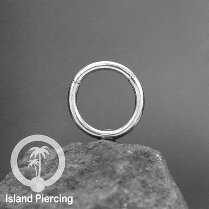 Anting Stainless Piercing Segment ring banyak pilihan ukuran silver &amp; black
